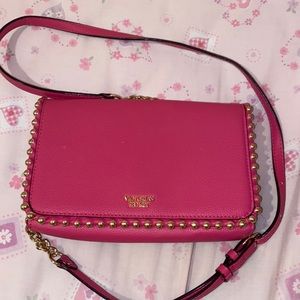 Victoria Secret/ Hot Pink Chain cross body bag